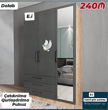 Yeni, 3 qapılı, Güzgülü, Boz, Açılan, Düz dolab lalafo.az -da Yeni, 3 qapılı, Güzgülü, Boz, Açılan, Düz dolab