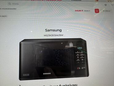 Blenderlər: Mikrodalğalı soba Samsung, Ayrıca dayanan, Mikrodalğalar ilə, rəng - Qara, Yeni