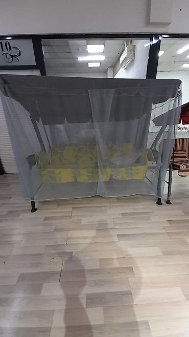 Садовые качели: Садовые качели Металл, Со спинкой, С крышей — 4