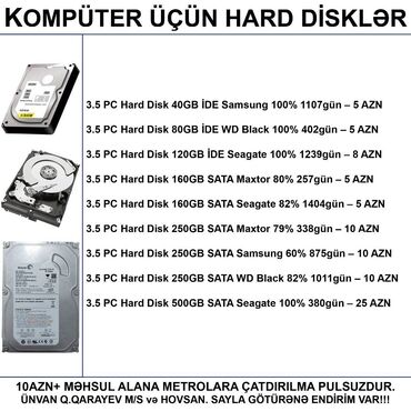 4tb hdd: Sərt disk (HDD) < 120 GB, İşlənmiş