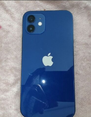 микрофоны бу: IPhone 12, Б/у, 64 ГБ, Blue Titanium, Зарядное устройство, Защитное стекло, Чехол, 81 %