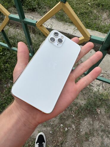 ремонт iphone бишкек: IPhone 11 Pro, Колдонулган, 64 ГБ, Күмүш, 86 %