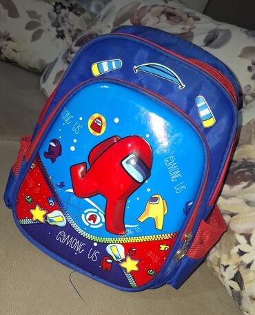 emo robot baku: Uşaq üçün “Among Us” temalı bel çantası - Rəng: mavi-qırmızı - Ön