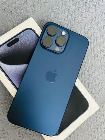 айрподс про 5: IPhone 15 Pro Max, Б/у, 256 ГБ, Blue Titanium, Защитное стекло, Чехол, Коробка, 86 %