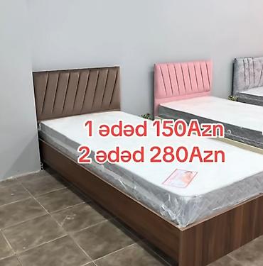 Çarpayılar: Tək nəfərlik çarpayı və matras dəsti. Şəkillərdə yumşaq üzlüklü — 17