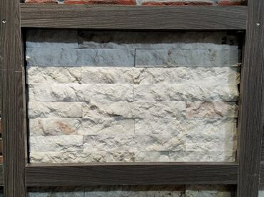 tamet şekilleri: Ağ rəngli dekorativ təbii daş panel - Material: təbii daş (daş