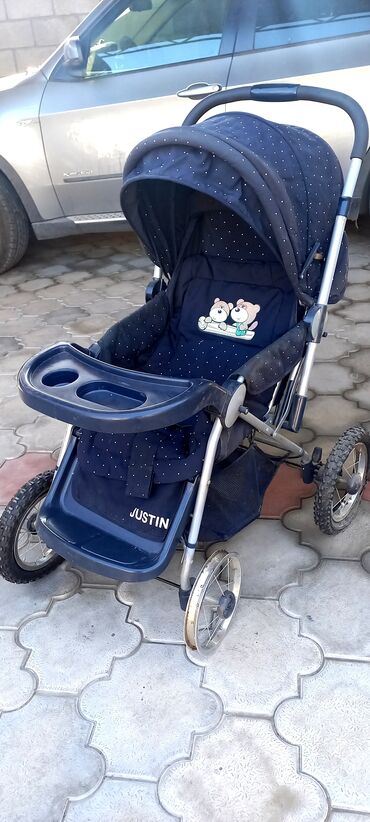 подставка для второго ребенка на коляску: Коляска, цвет - Синий, Б/у