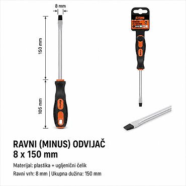 KMT Odvijač sa ručkom za masažu 2308949 Ravni (minus) odvijač za