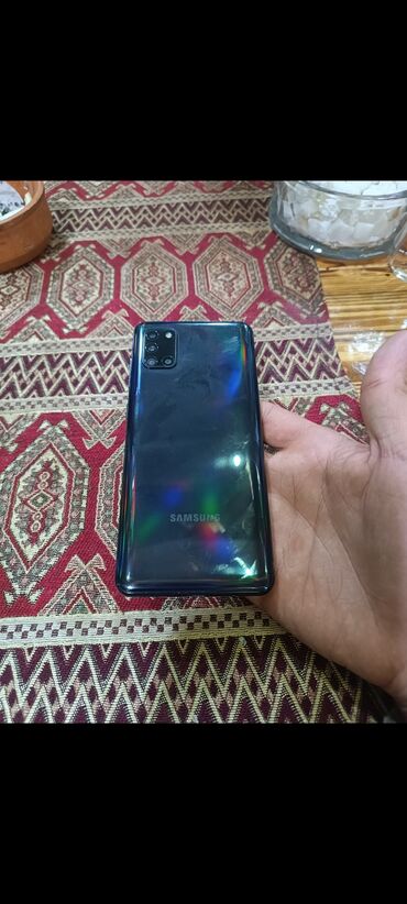 gence telfon: Samsung Galaxy A31, 64 GB, rəng - Göy, Barmaq izi, İki sim kartlı