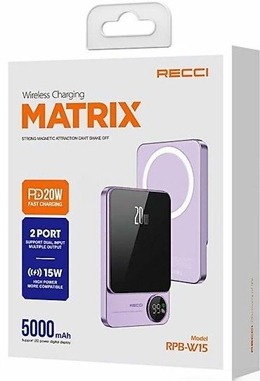 Повербанки: Xarici akkumulyator Recci Wireless RPB-W15 Akkumulyatorun tutumu - — 2