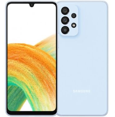 телефон самсунг 10: Samsung Galaxy A33, Колдонулган, 128 ГБ, түсү - Көк, 2 SIM