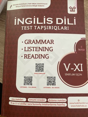mektebeqeder hazırlıq testleri: English Test tapşırıq Grammar Listening Reading 9-11 buraxlış