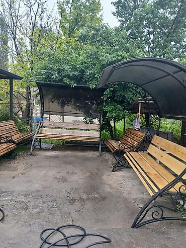 скамейка с козырьком: Скамейка Металл, Со спинкой, С крышей — 2