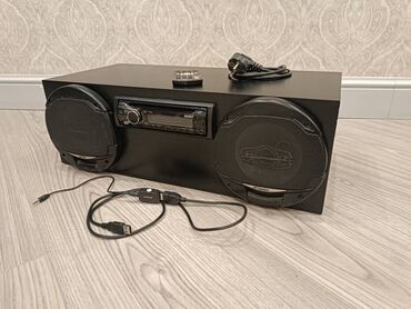 усилитель аудио: Продам бумбокс на базе магнитолы Sony MEX-DV1700U, динамики и грили -