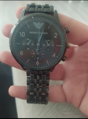 Б/у, Наручные часы, Emporio Armani, цвет - Черный
