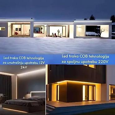 krevet sa ormarom ispod: Led traka VODOOTPORNA 220V COB tehnologija samolepljiva. 400 din/m — 5