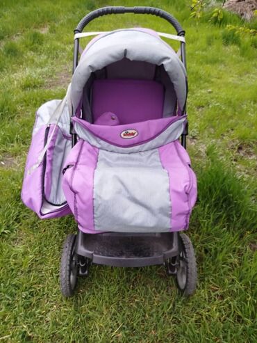 коляска для ребёнка: Коляска, цвет - Фиолетовый, Новый