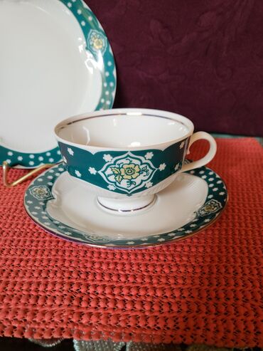 Kuhinjski setovi: Set memacki porcelan Lettin 70te. Set perfektan. pozlata — 4