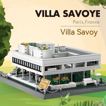 домики для кукол цена: Конструктор Современная Вилла Savoye, Франция 🎁 1226 деталей