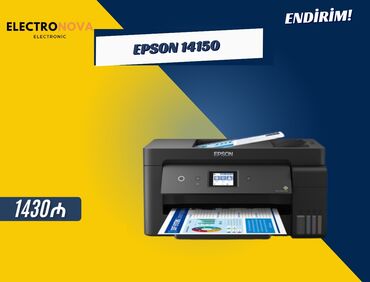 Masaüstü kompüterlər və iş stansiyaları: Epson EcoTank L14150 printer ✔ Rəngli, sürətli və qənaətli çap ✔ Wi-Fi