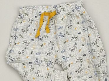 spodnie chłopięce baggy: Spodnie domowe 6-9 m, wzrost - 74 cm., Bawełna, stan - Dobry