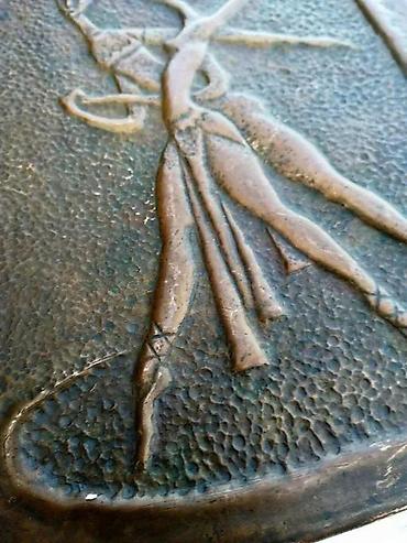 Stare vaze i dekor: Vintage BAKARNI reljef BALERINE Mid-century modern. Vintage — 6