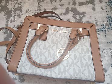 Сумки: Сумка Michael Kors (логотип MK) - Модель: структурированная — 2