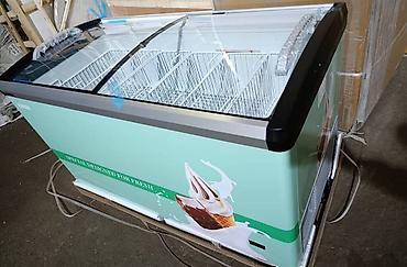 Морозильные шкафы, лари: Морозильный ларь XINGX с панорамными раздвижными стеклянными крышками — 1