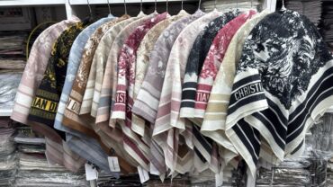 Платки: Платок, Осень-весна, С узорами, С бисером, Вязаная модель — 24