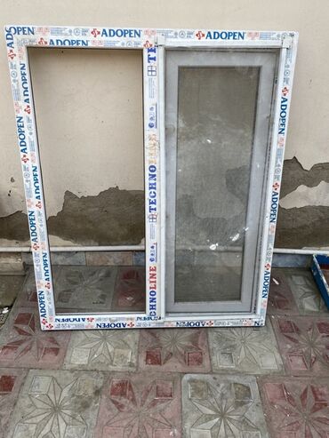 Лакокрасочные материалы: ADOPEN markasına aid ağ rəngli PVC pəncərə çərçivəsi. Çərçivə iki