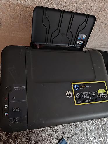 dondurma aparati: HP Deskjet 2050 printer, işlək vəziyyətdədir, ağ qara və rəngli — 2