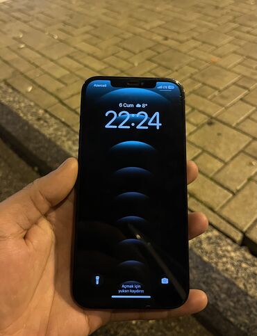 iphone 12 pro max irşad: IPhone 12 Pro Max, 128 GB, Pacific Blue, Barmaq izi, Face ID