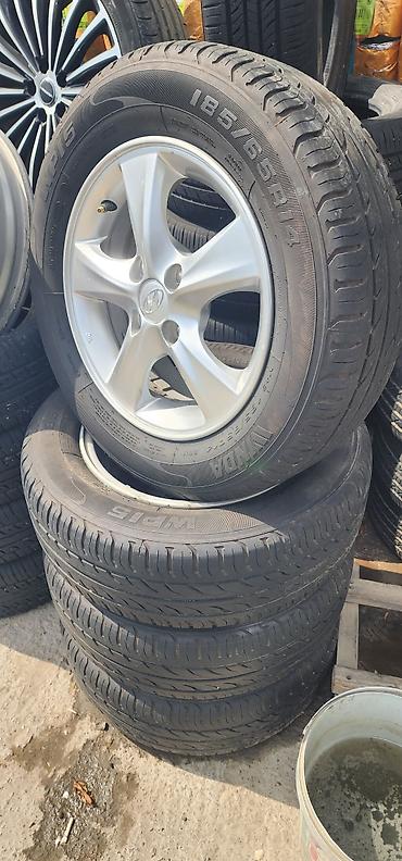 Hyundai orijinal yüngül lehimli disk və şin dəsti - Disklər: 4 ədəd