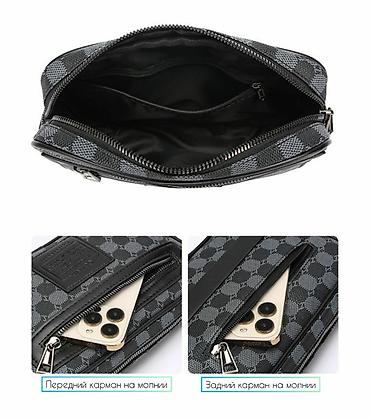 Барсетки: Барсетка, Материал: Комбинированный материал, Застежка на молнии, Новый — 14