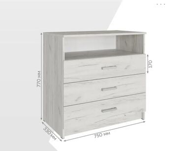 Комоды для одежды: Комод для одежды, Новый, Без зеркала, ЛДСП, цвет - Белый, Серый, Бежевый, Самовывоз, Платная доставка