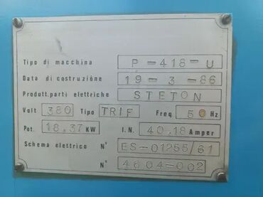 Ostali alati i mašine: APOKALIPSA DOO Četvorostrana blanjalica Steton 4883-23 Tip: P-418- U — 6