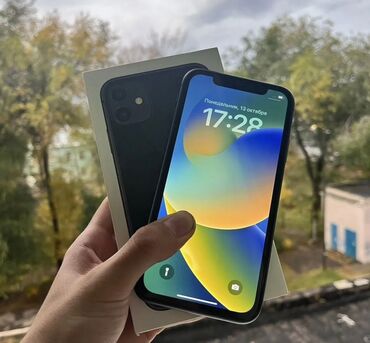 оборудование для ремонта телефона: IPhone 11, Б/у, 128 ГБ, Зарядное устройство, Чехол, Кабель, 77 %
