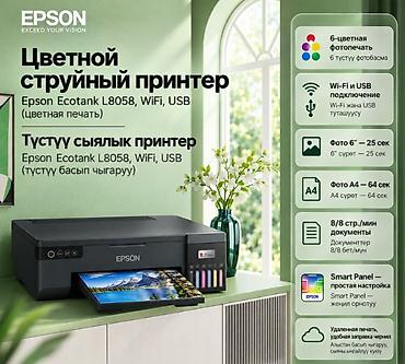 Цветной струйный принтер Epson EcoTank L8058 — фотопринтер с емкостной