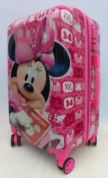 Rančevi, torbe i koferi: Dečji kofer na točkiće – Minnie Mouse motiv - Dimenzije: kabinski — 16