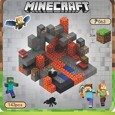 Игрушки: 🧲 Магнитные кубики Minecraft 216 шт + 6 минифигурок- 1850 сом 200 шт — 14