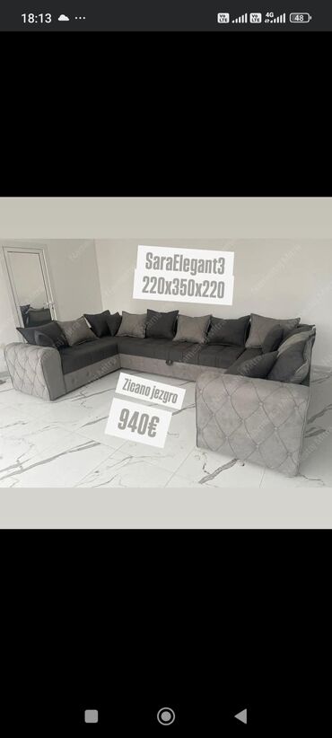 Ugaone garniture: TDF garniture CEST svih dimenzija i boja. drvena konstrukcija i zicano — 10