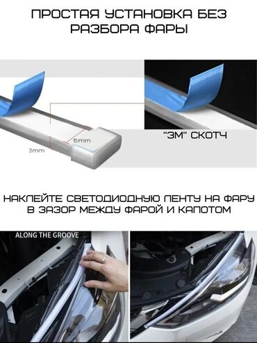 led лампа авто: Гибкая светодиодная лента предназначена для установки в зазор между