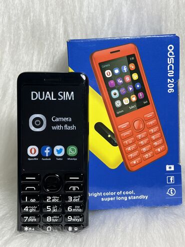 nokia ucuz: Nokia 1, < 2 GB Memory Capacity, rəng - Qara, Zəmanət, Düyməli, İki sim kartlı