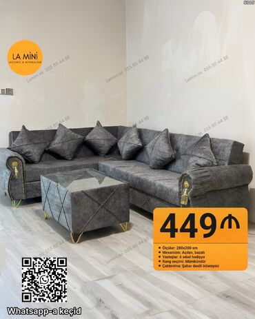 стеклянный стол офисный: Künc divan dəsti – LA MiNi - Ölçülər: 280 x 200 sm - Mexanizm