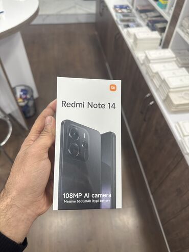 Xiaomi: Xiaomi Redmi Note 14, 256 GB, rəng - Qara, 
 Zəmanət, Sensor, Barmaq izi