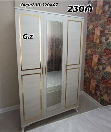 ayaqlı güzgü: Açılan, 3 qapılı Düz dolab, Şifonyer