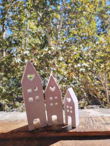 Digər ev dekoru: Handmade dekorativ keramik aksesuarlar dəsti - Ürək formalı boşqab — 17