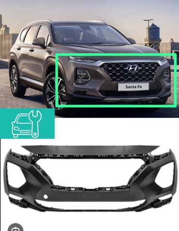 Бамперы: Передний Бампер Hyundai 2021 г., Новый, Аналог