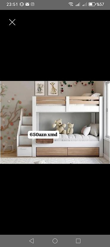 lider mebel: Oğlan və qız üçün, Yeni, Çarpayı, Matras ilə, Siyirməli, Laminat — 1