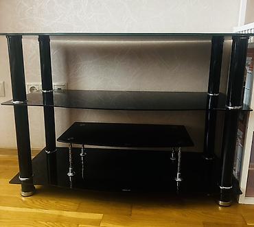av kabel: Teze Şüşə TV stendi / media konsolu - 4 mərtəbəli konstruksiya — 3